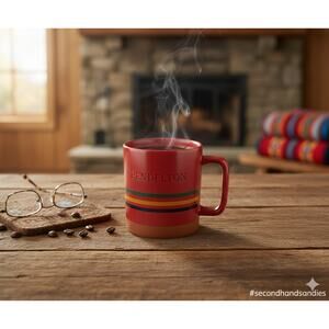 Pendleton National Park Series Red Ceramic Mug - Rainier Stripe